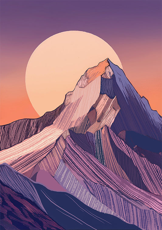 Moonlit Mountain Serenity