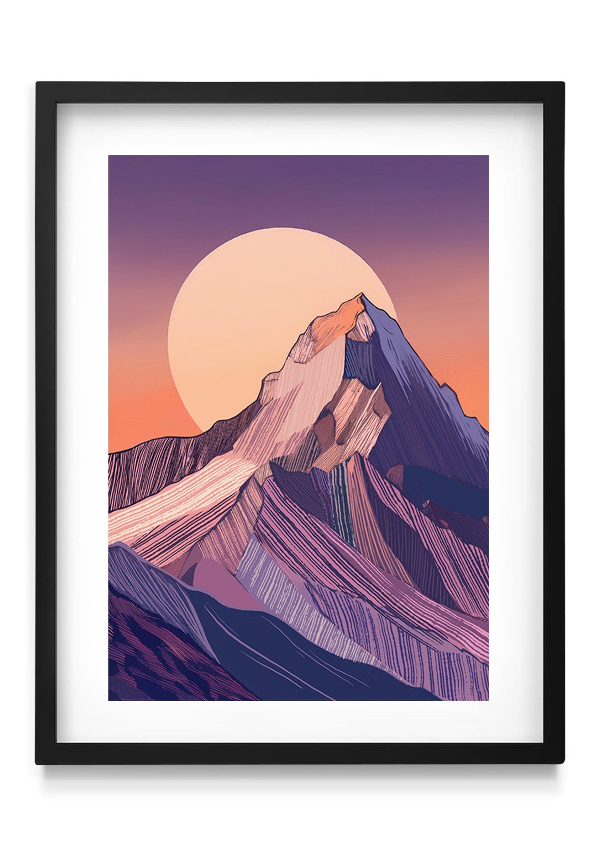 Moonlit Mountain Serenity