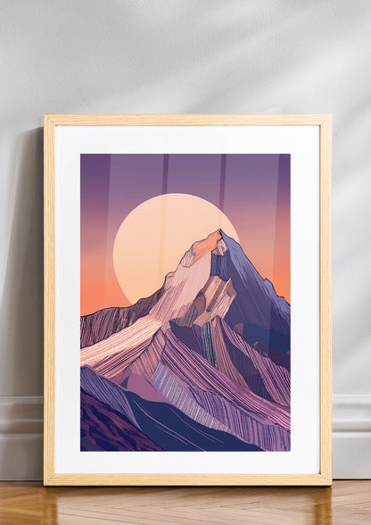 Moonlit Mountain Serenity